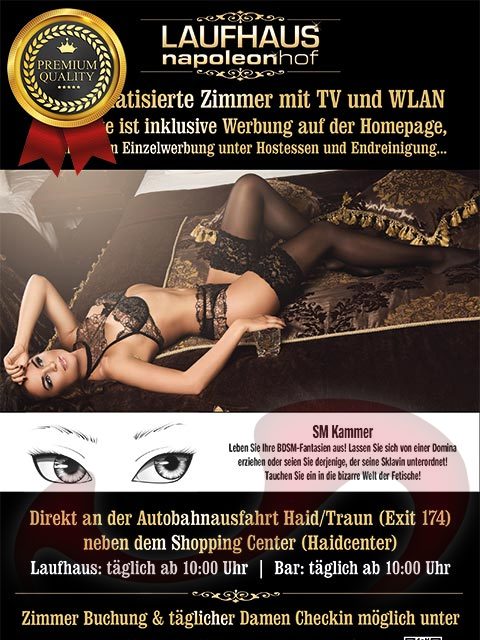 - Nightclubs | Nachtclubs:  Laufhaus Napoleonhof  in Oberösterreich  / Haid bei Ansfelden , Wiener Straße 33